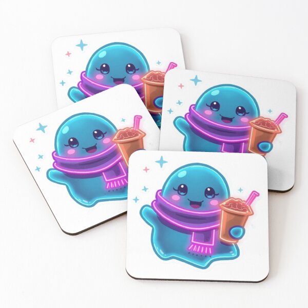 Item preview, Cute Neon Ghost Coffee Sticker | Kawaii Glowing Autumn Ghost designed and sold by Stylestickers55.
