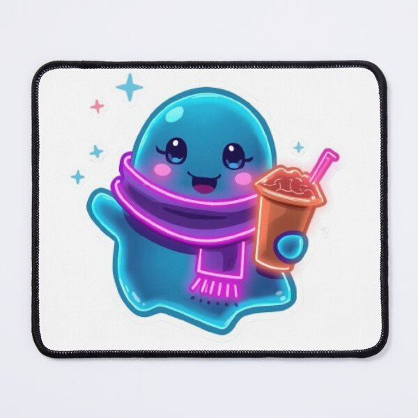 Item preview, Cute Neon Ghost Coffee Sticker | Kawaii Glowing Autumn Ghost designed and sold by Stylestickers55.