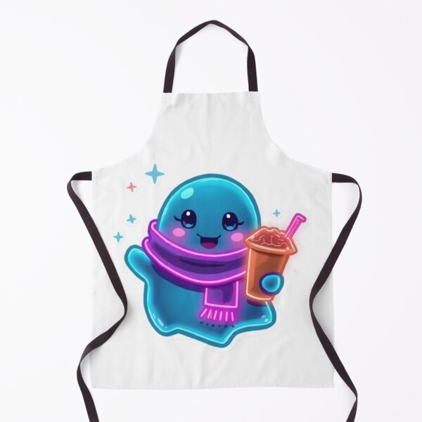 Item preview, Cute Neon Ghost Coffee Sticker | Kawaii Glowing Autumn Ghost designed and sold by Stylestickers55.