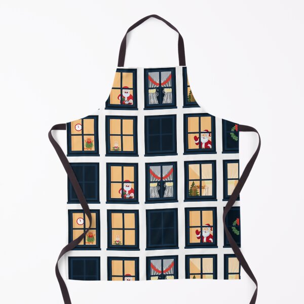 Item preview, Christmas Windows Pattern - Holiday Night Scenes with Santa designed and sold by YourHue.