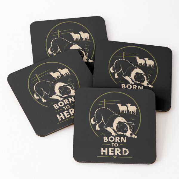 Item preview, Born To Herd Border Collie Vintage Farm Dog Western Ranch Graphic designed and sold by RusticMeadow.