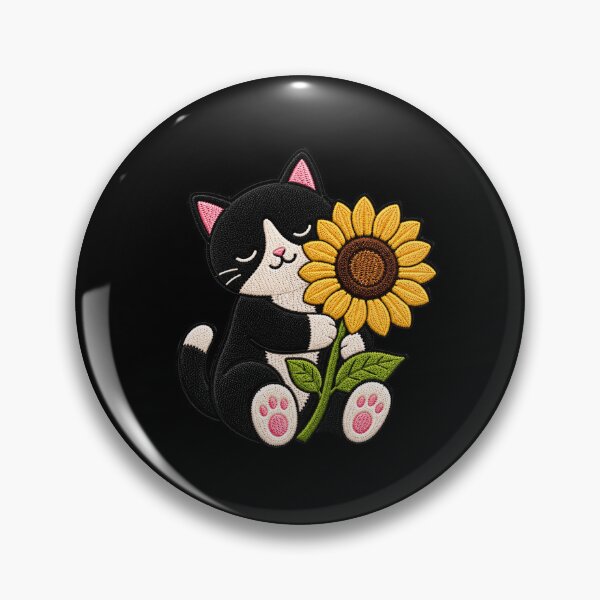 Item preview, Cat Hugging Giant Sunflower designed and sold by ColorSplash123.