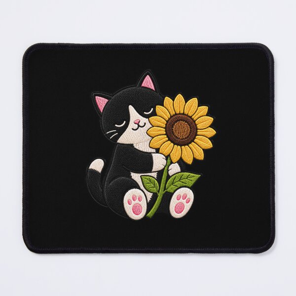 Item preview, Cat Hugging Giant Sunflower designed and sold by ColorSplash123.