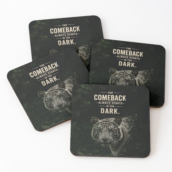 Item preview, The Comeback Always Starts In The Dark Tiger Mindset Inspiring Motivational Quote designed and sold by Matt_Smith.