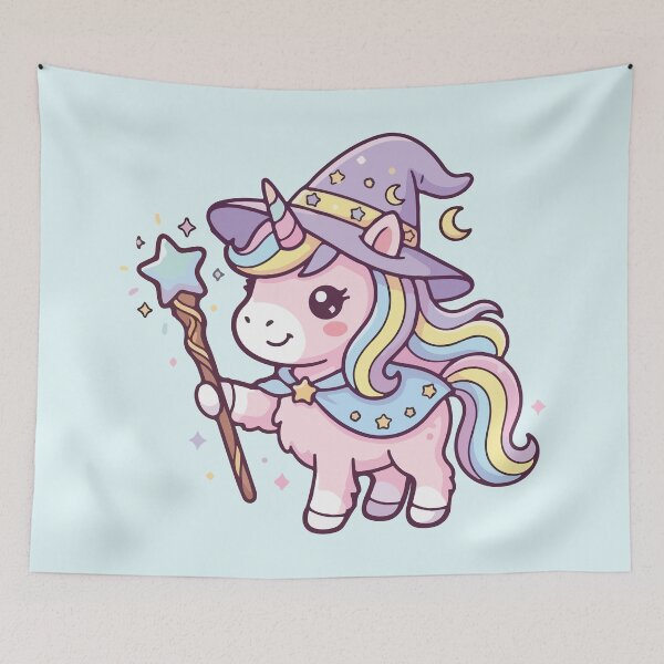 Item preview, Cute Kawaii Wizard Unicorn Magic Wand designed and sold by BrownHorse90s.