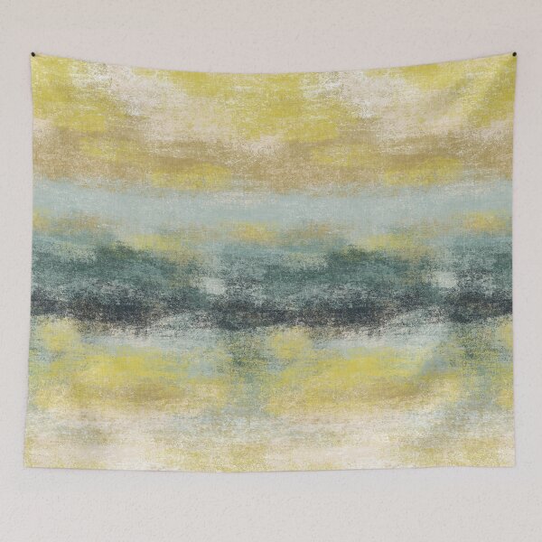 Item preview, Resort Ombre Gold Blue Dreamscape Horizon Textured Abstract designed and sold by RenattaZare.
