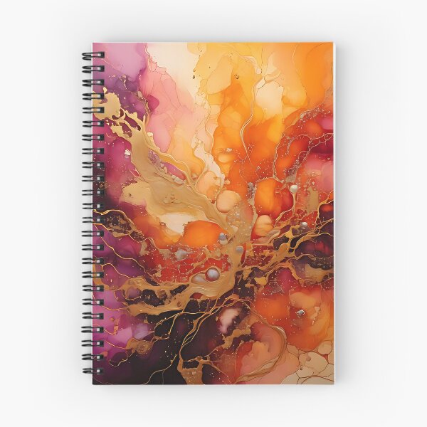 Item preview, Ethereal Bloom: Abstract Violet and Gold Fluid Art designed and sold by ToxicInkArt.