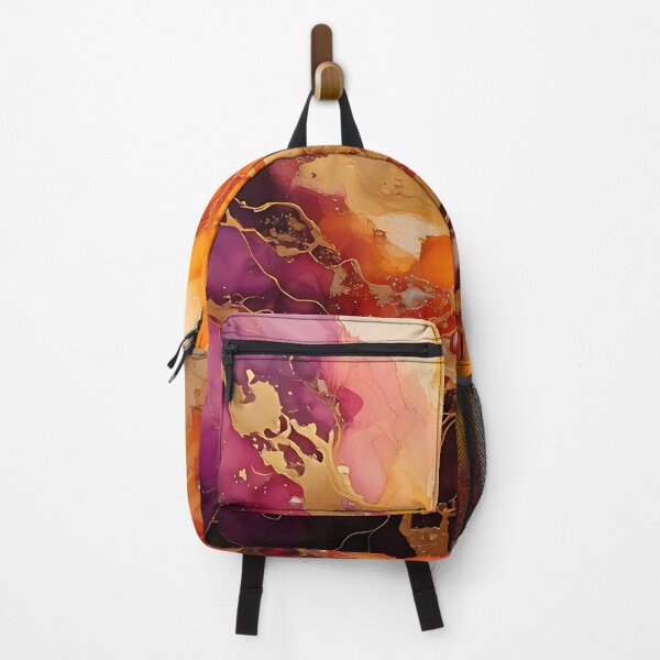 Item preview, Ethereal Bloom: Abstract Violet and Gold Fluid Art designed and sold by ToxicInkArt.