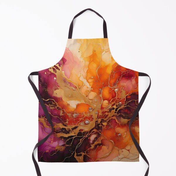 Item preview, Ethereal Bloom: Abstract Violet and Gold Fluid Art designed and sold by ToxicInkArt.