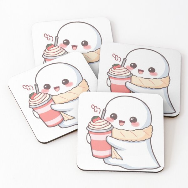 Item preview, Cute Pastel Ghost Coffee Kawaii Sticker | Cozy Autumn Ghost Mascot designed and sold by Stylestickers55.