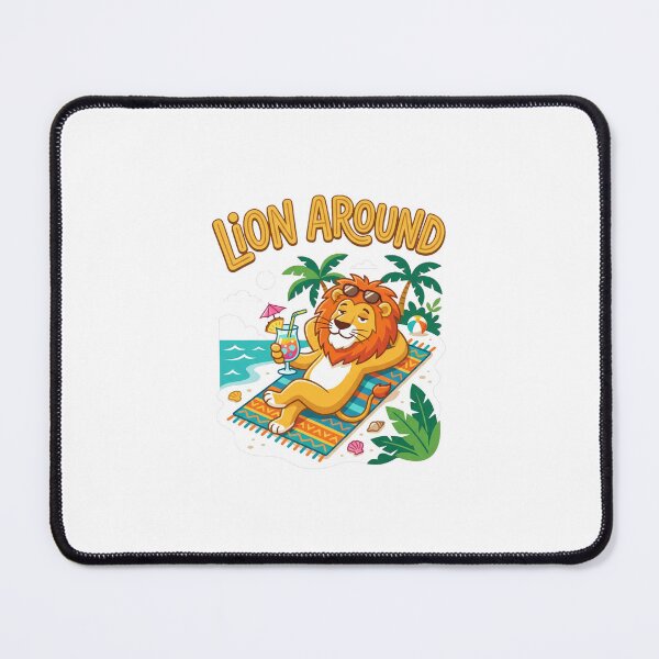 Item preview, Lion Around Funny Summer Lion Tee designed and sold by 7Four1 Designs.