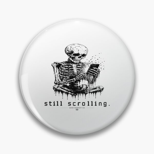 Item preview, Skeleton Scrolling – Glitch Doomscroll Digital Decay Streetwear Graphic designed and sold by ZeroContextCo.