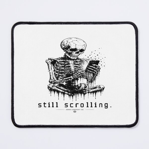Item preview, Skeleton Scrolling – Glitch Doomscroll Digital Decay Streetwear Graphic designed and sold by ZeroContextCo.