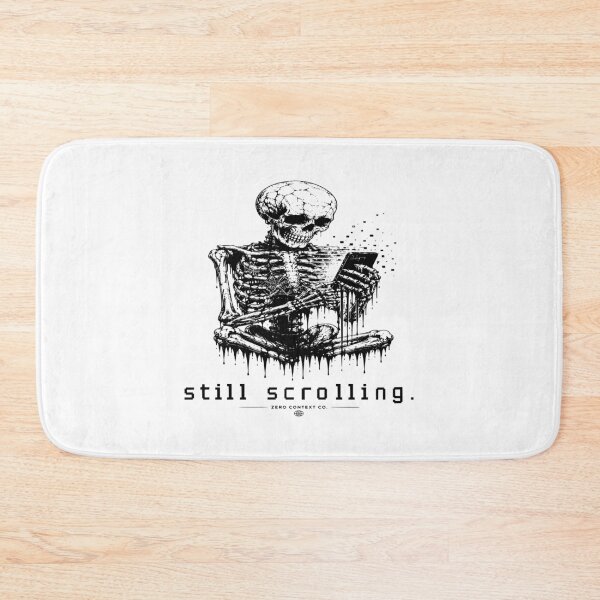 Item preview, Skeleton Scrolling – Glitch Doomscroll Digital Decay Streetwear Graphic designed and sold by ZeroContextCo.