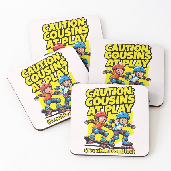 Item preview, Caution Cousins At Play Trouble Doubles Skate designed and sold by ScriptedMoments.