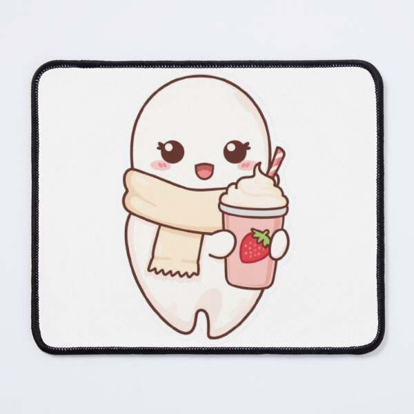 Item preview, Pastel Cozy Ghost with Coffee | Adorable Kawaii Ghost Sticker designed and sold by Stylestickers55.