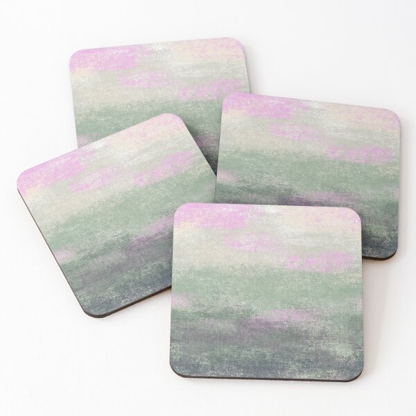 Item preview, Resort Ombre Green Pink Dreamscape Horizon Textured Abstract designed and sold by RenattaZare.