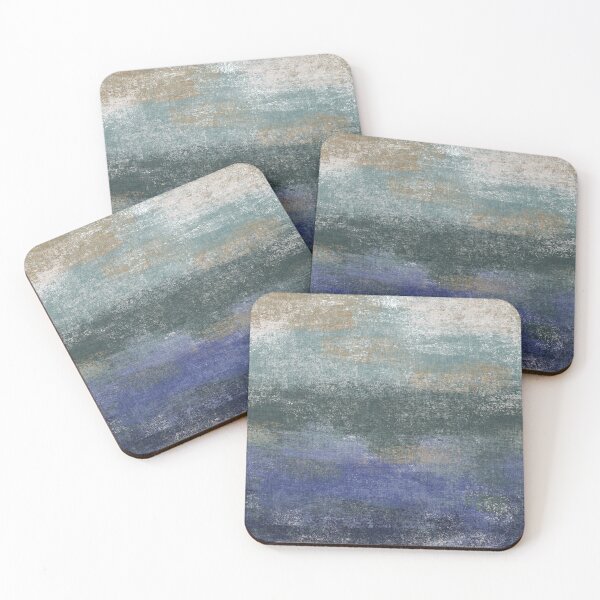 Item preview, Resort Ombre Moody Blue Green Dreamscape Horizon Textured Abstract designed and sold by RenattaZare.