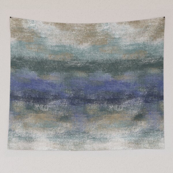 Item preview, Resort Ombre Moody Blue Green Dreamscape Horizon Textured Abstract designed and sold by RenattaZare.