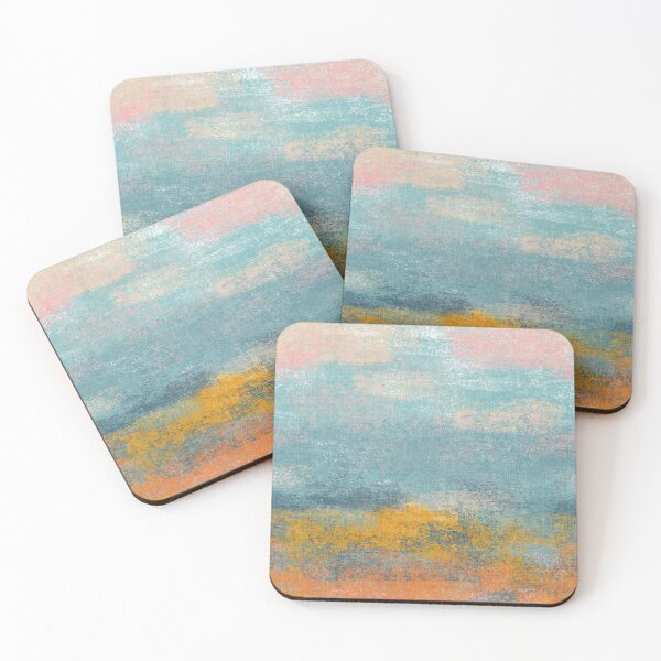 Item preview, Resort Ombre Retro Aqua Orange Dreamscape Horizon Textured Abstract designed and sold by RenattaZare.