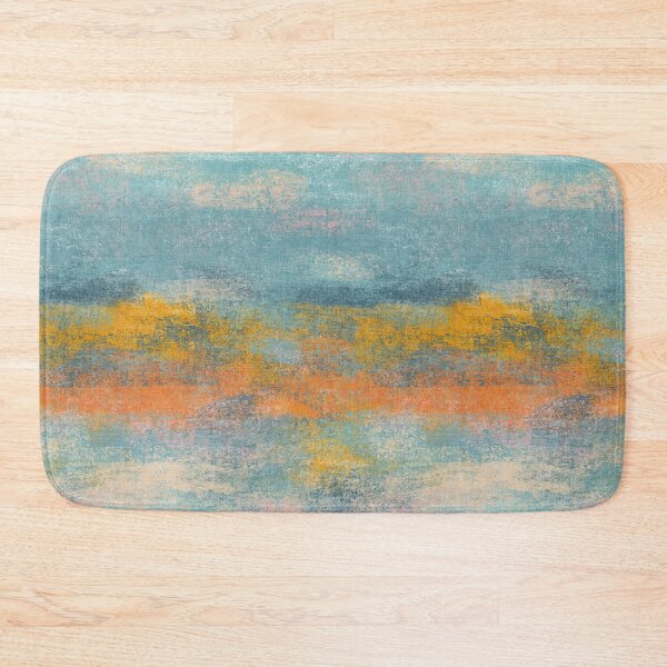 Item preview, Resort Ombre Retro Aqua Orange Dreamscape Horizon Textured Abstract designed and sold by RenattaZare.