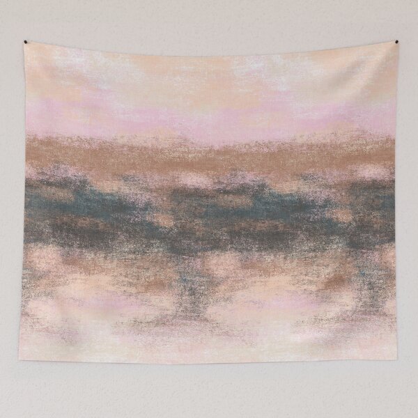 Item preview, Resort Ombre Taupe Pink Dreamscape Horizon Textured Abstract designed and sold by RenattaZare.