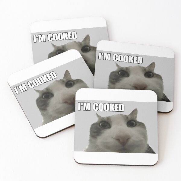 Item preview, Cat Meme 'I`M COOKED' designed and sold by Late Theory.