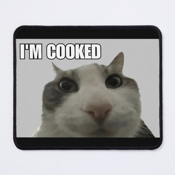 Item preview, Cat Meme 'I`M COOKED' designed and sold by Late Theory.