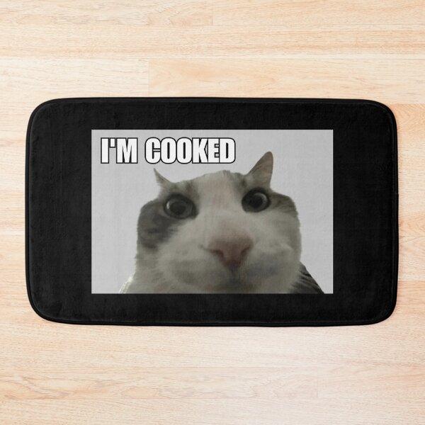 Item preview, Cat Meme 'I`M COOKED' designed and sold by Late Theory.