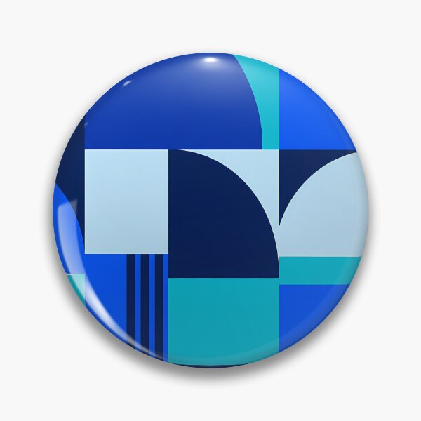 Item preview, Blue Geometric Abstract Arches Pattern Art designed and sold by Aureva Arts Shop.