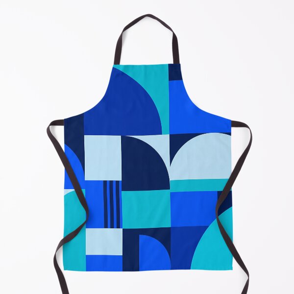 Item preview, Blue Geometric Abstract Arches Pattern Art designed and sold by Aureva Arts Shop.