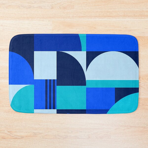 Item preview, Blue Geometric Abstract Arches Pattern Art designed and sold by Aureva Arts Shop.