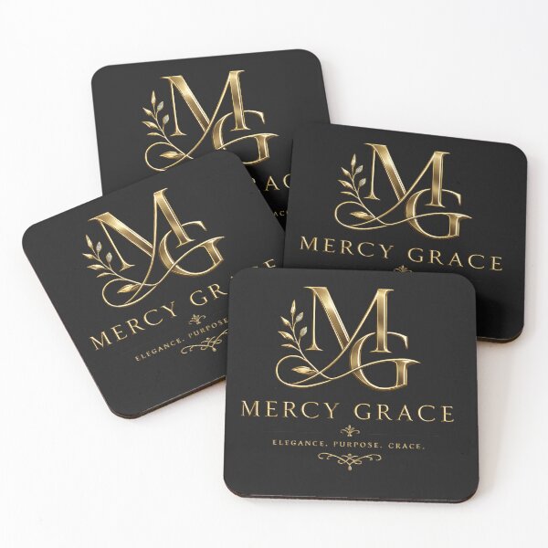 Item preview, Mercy Grace | Luxury Christian Monogram | Gold MG Faith Logo Tee designed and sold by KINGDOM GOLD STUDIO.