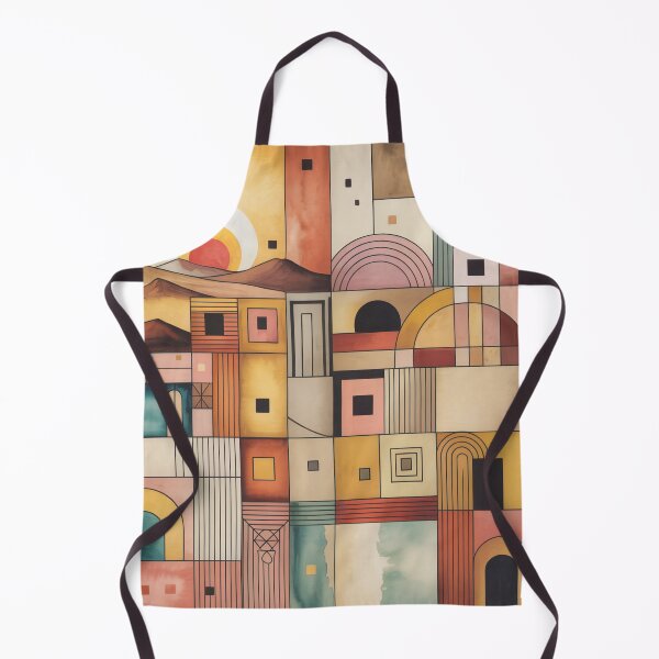 Item preview, Desert Village Geometry Abstract Wall Art | Paul Klee Inspired Modernist Desert Landscape designed and sold by Tamas Das.