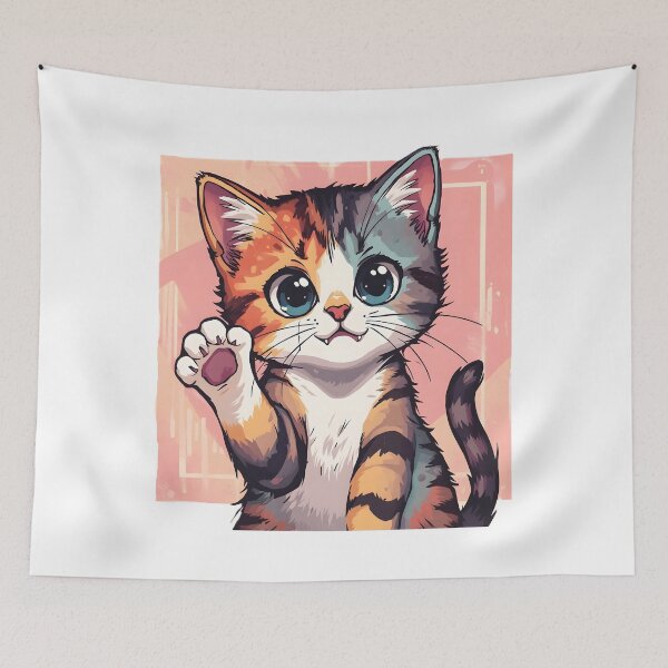Item preview, Cute Kawaii Calico Kitten Sticker | Adorable Cartoon Cat Illustration designed and sold by dreamz-world.