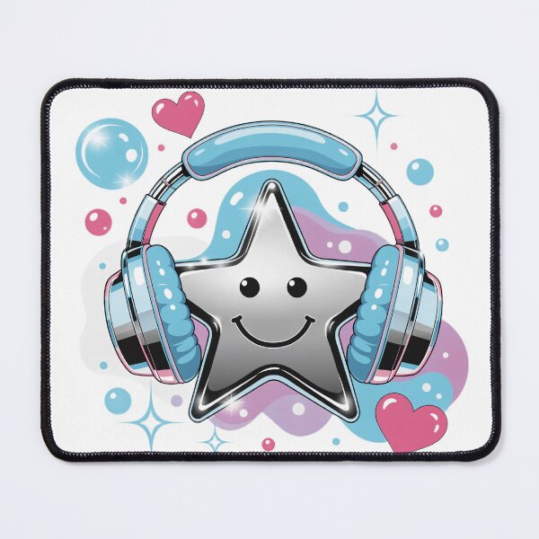 Item preview, Cute Star Headphones Y2K Music Sticker designed and sold by KHCreative2025.
