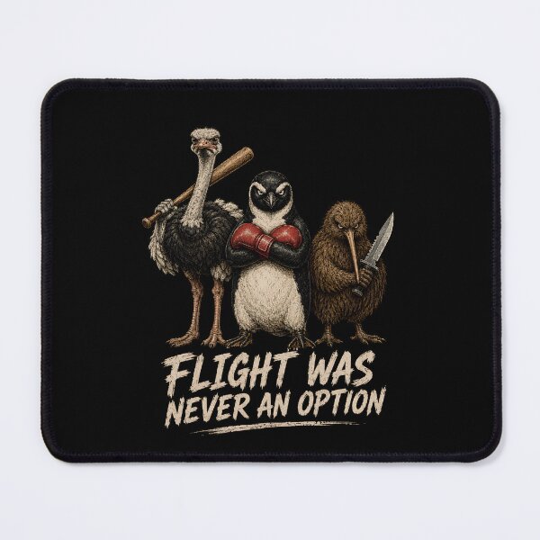 Item preview, Flight Was Not An Option T-Shirt, Funny Flightless Birds Humor designed and sold by THREE LITTLE BEANS.