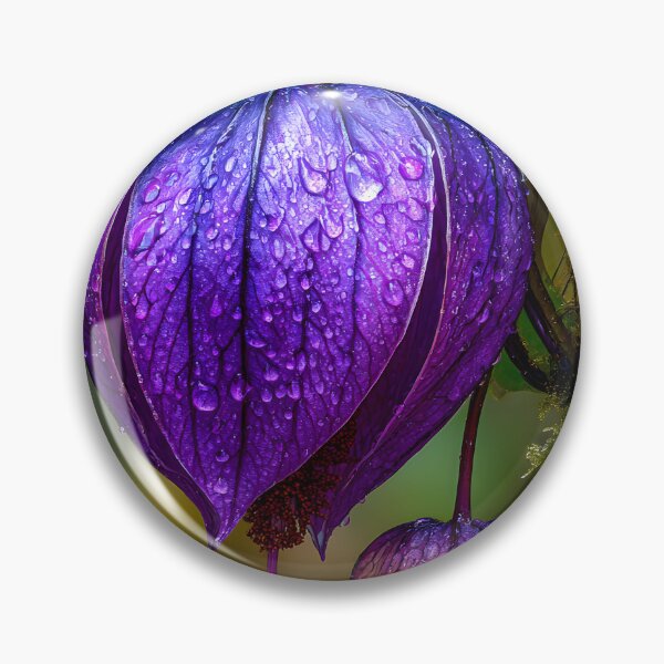Item preview, Vibrant Purple Flower with Water Drops in Nature designed and sold by Artessie.
