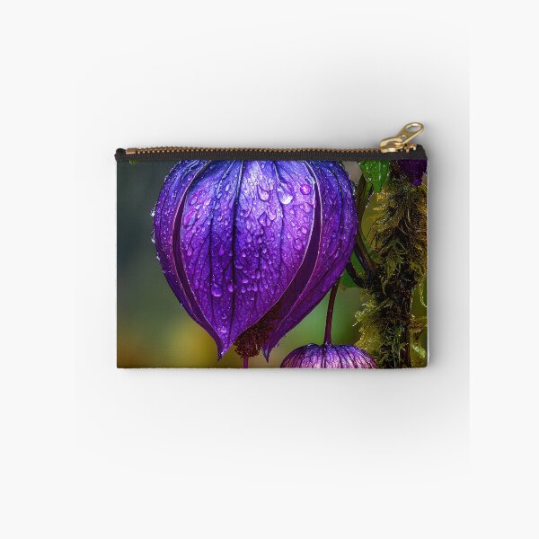 Item preview, Vibrant Purple Flower with Water Drops in Nature designed and sold by Artessie.