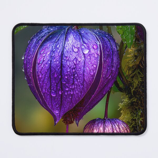 Item preview, Vibrant Purple Flower with Water Drops in Nature designed and sold by Artessie.