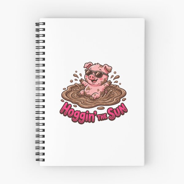 Item preview, Hoggin The Sun Funny Summer Pig Tee designed and sold by 7Four1 Designs.