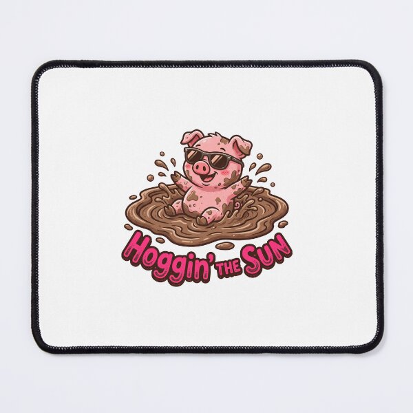 Item preview, Hoggin The Sun Funny Summer Pig Tee designed and sold by 7Four1 Designs.