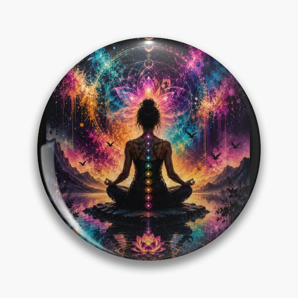 Item preview, Chakra meditation in the luminous lotus designed and sold by Personiq Kaleido.