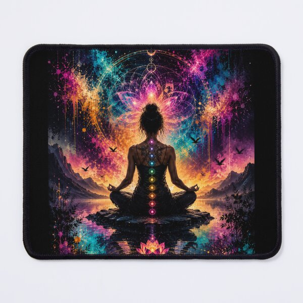 Item preview, Chakra meditation in the luminous lotus designed and sold by Personiq Kaleido.