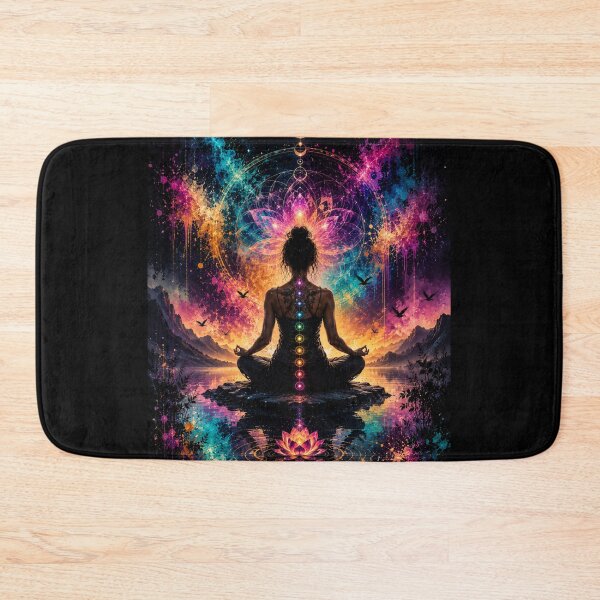 Item preview, Chakra meditation in the luminous lotus designed and sold by Personiq Kaleido.