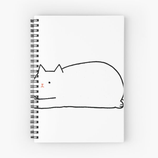Item preview, Lazy Chubby White Cat Cute Cartoon designed and sold by Hoodybaba.