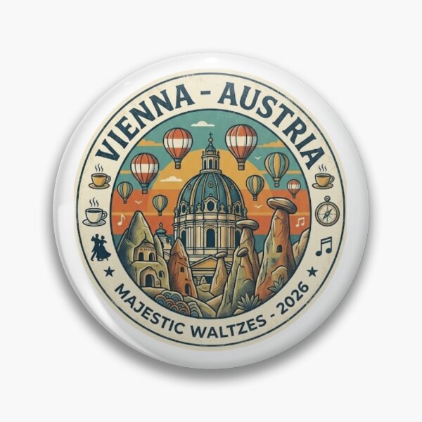 Item preview, Vienna Austria Classical Music Coffee Retro Vintage Sticker designed and sold by Zeyzep.