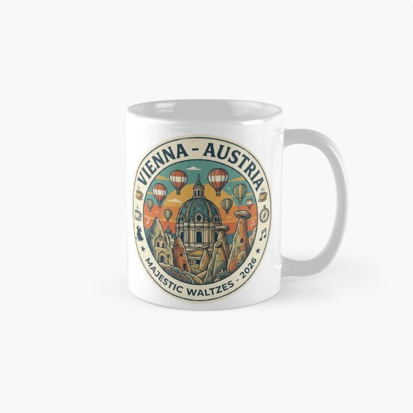 Item preview, Vienna Austria Classical Music Coffee Retro Vintage Sticker designed and sold by Zeyzep.