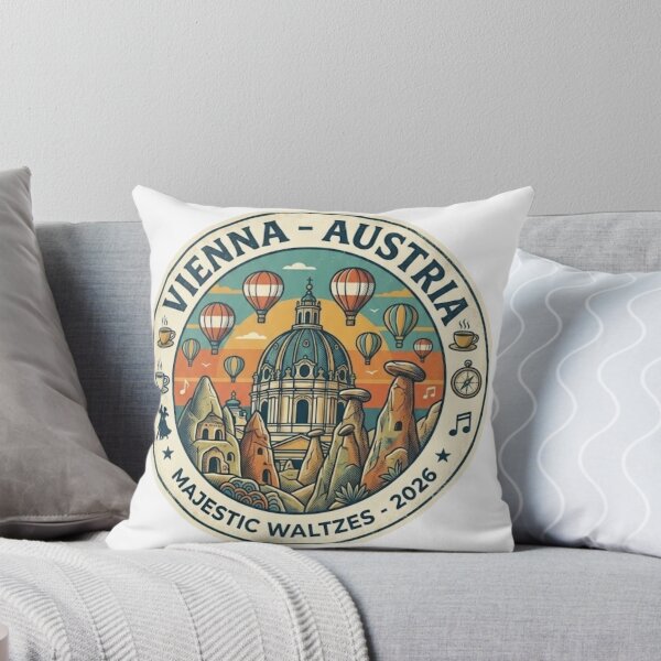 Item preview, Vienna Austria Classical Music Coffee Retro Vintage Sticker designed and sold by Zeyzep.