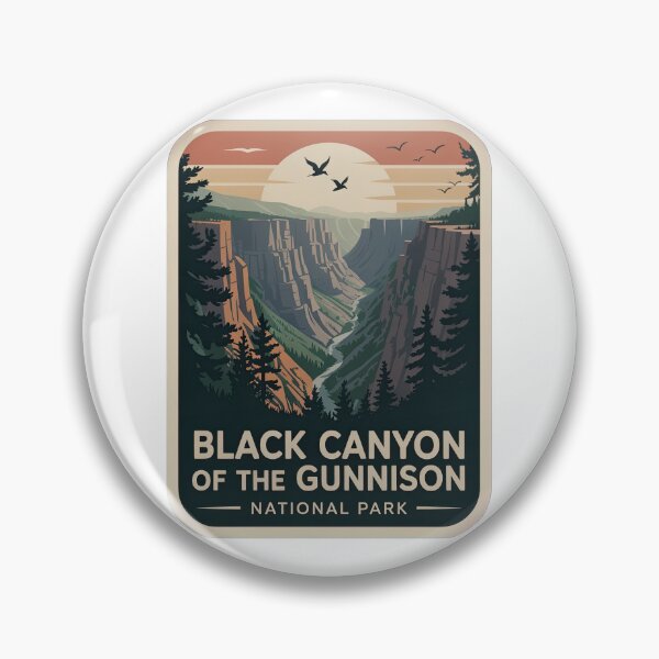 Item preview, Black Canyon of the Gunnison National Park Vintage Travel Badge designed and sold by Teelogic.